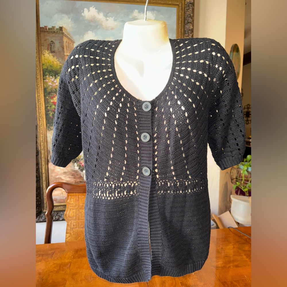 AVENUE Crochet Cardigan Sweater Sz 22/24
